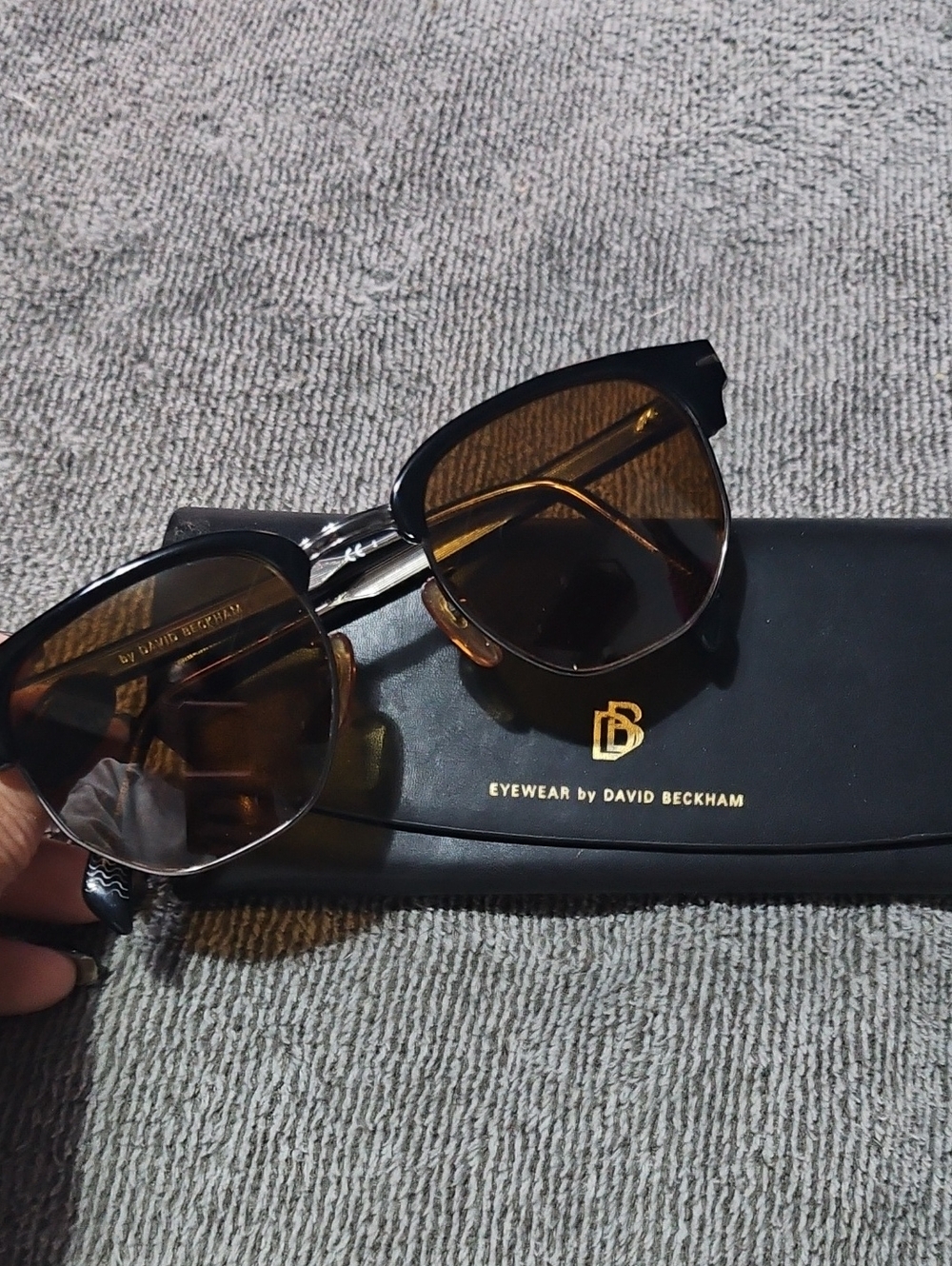 David Beckham Designer Mens Eyewear Brown Tinted Sunglasses - Picture 1 of 5